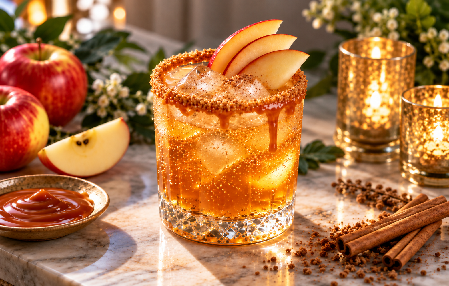 Apple Caramel Crumble Mocktail