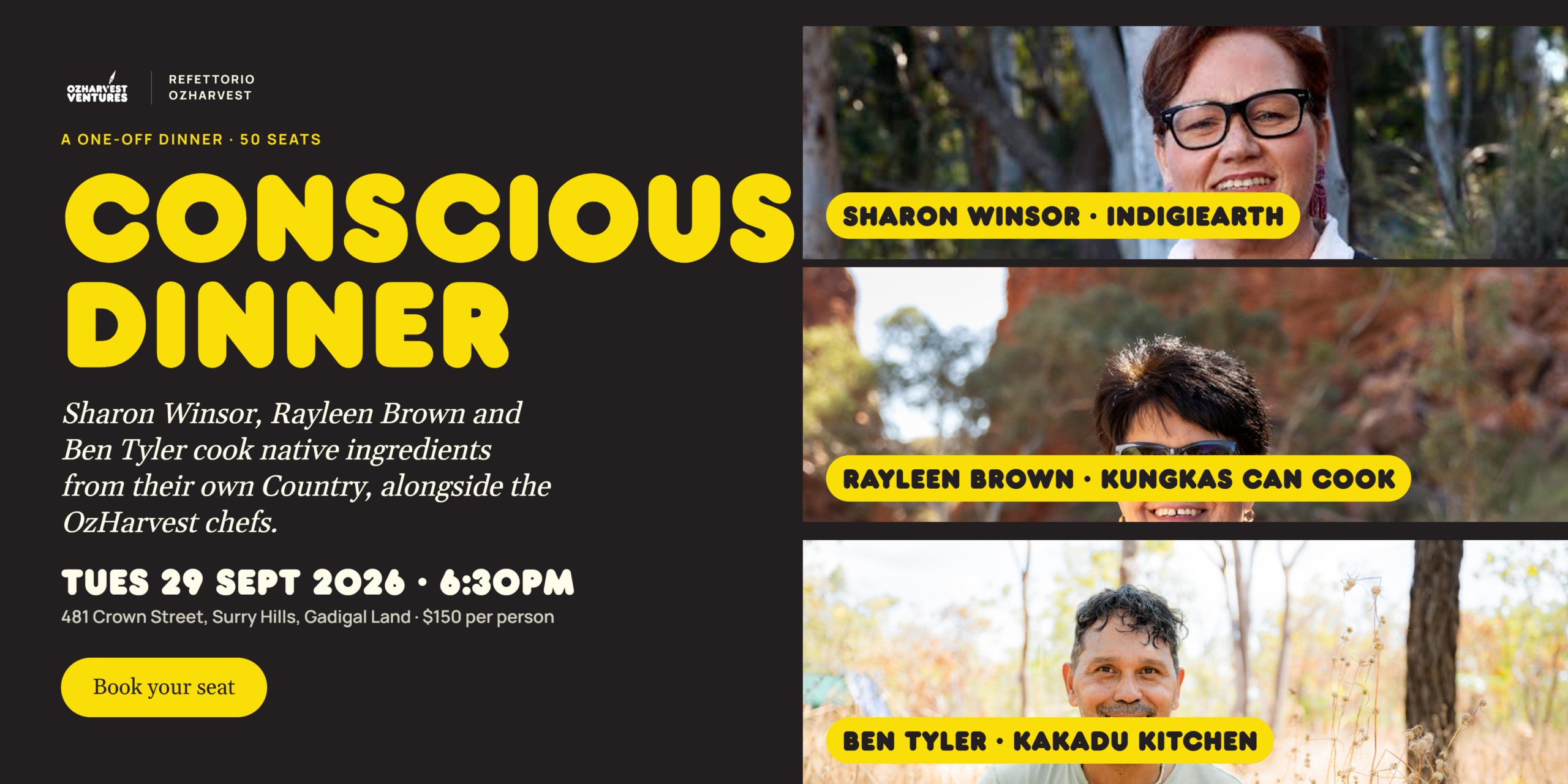 A Conscious Dinner celebrating Country, Culture and Collaborations from the Heart